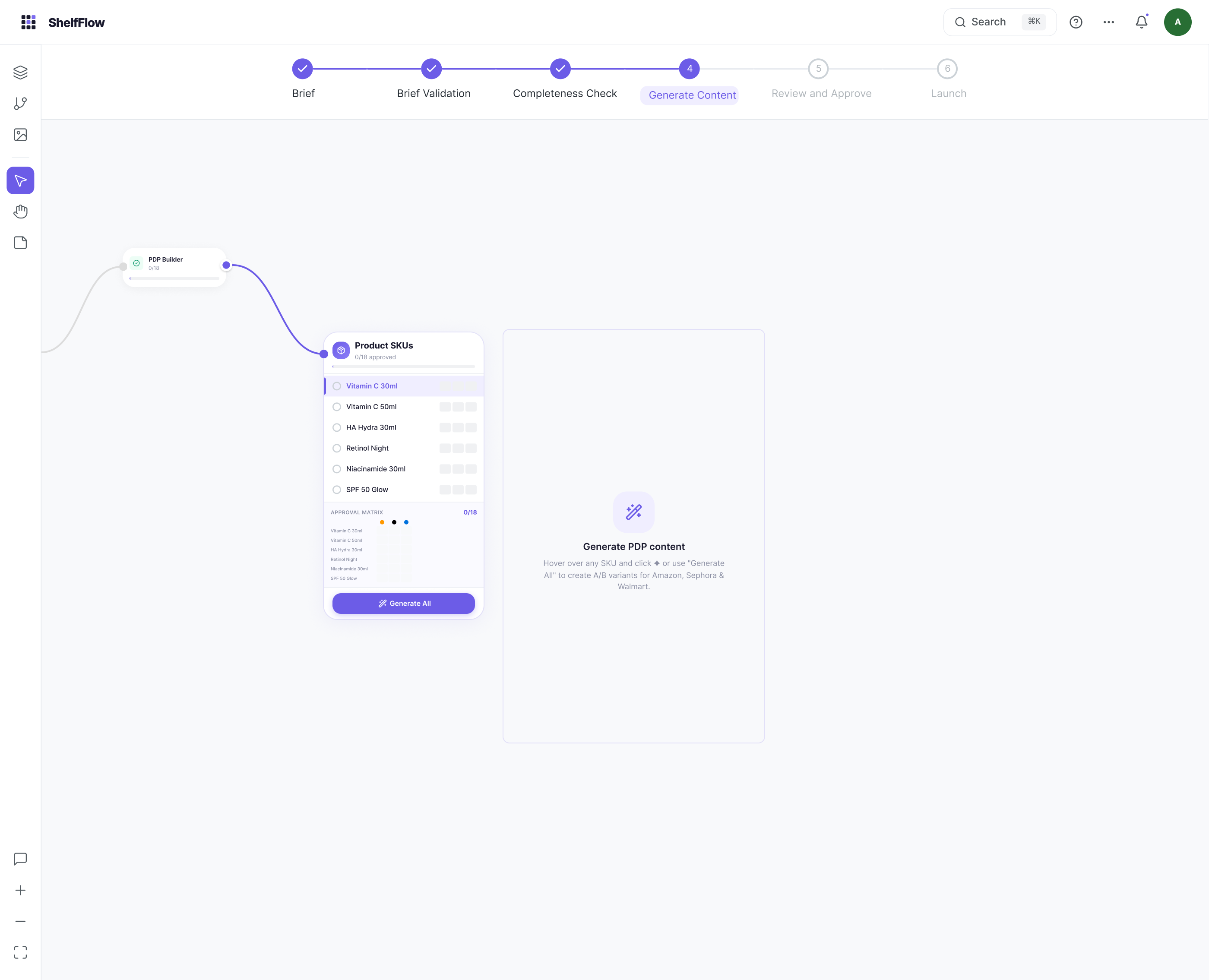 Generate content empty state
