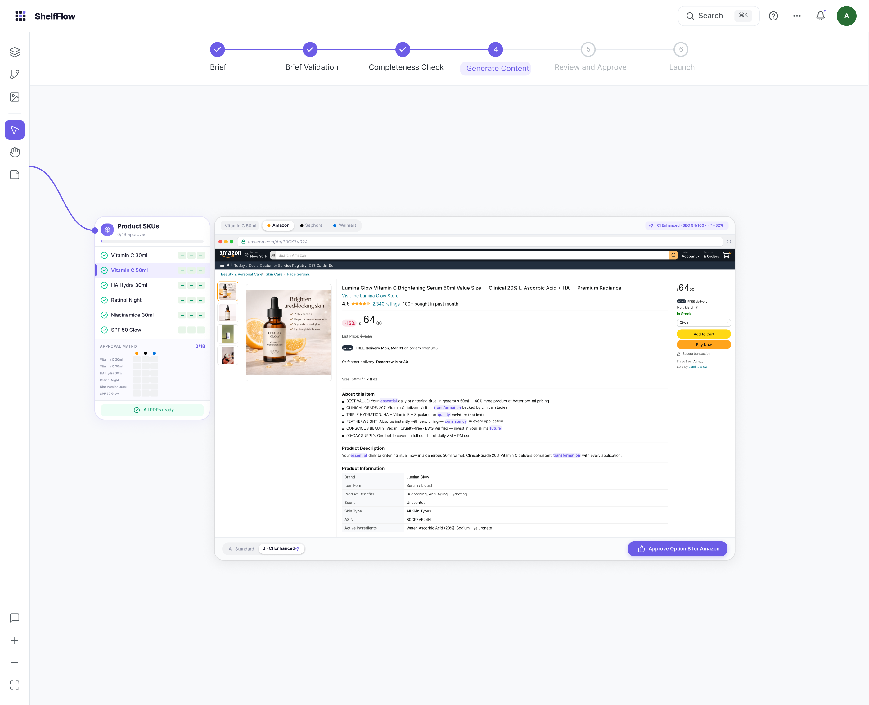 Amazon enhanced content